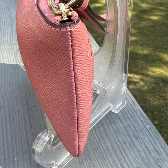 Coach Pink Crossgrain Leather Laser Cut Wristlet (EUC) - Picture 7 of 13